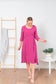 WILLOW TREE CRESCENT LINE DRESS IN FUSCHIA