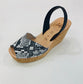 LULU AVARCAS BLACK/WHITE SNAKE SKIN PRINT CORK