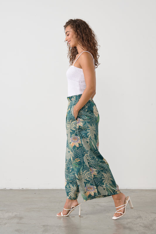 CAJU PASSION FLOWER WIDE LEG PANT