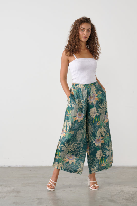 CAJU PASSION FLOWER WIDE LEG PANT