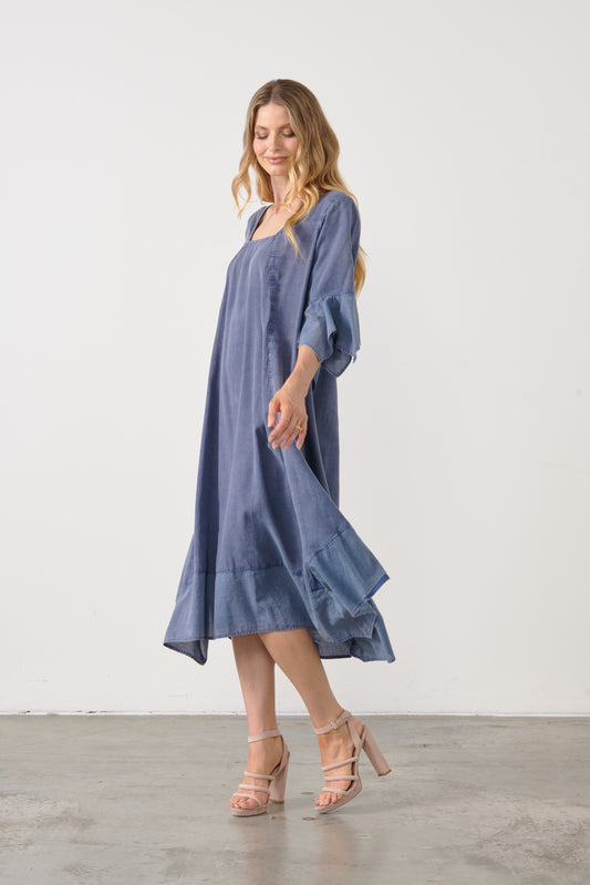 HOLMES & FALLON DENIM BLUE DRESS