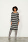 CAJU DIAMOND GRADIENT PRINT DRESS IN GREY