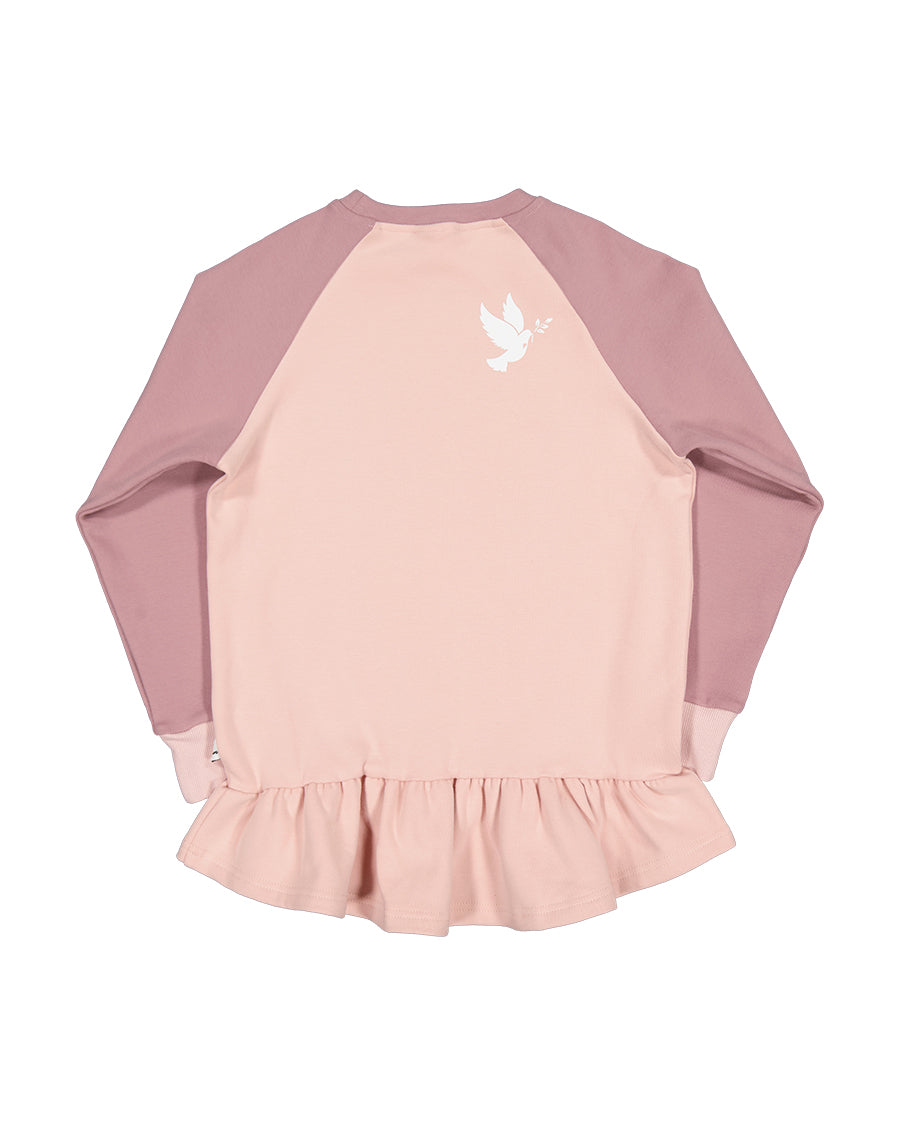 KISSED BY RADICOOL SNOW FAIRY RAGLAN CREW WITH FRILL