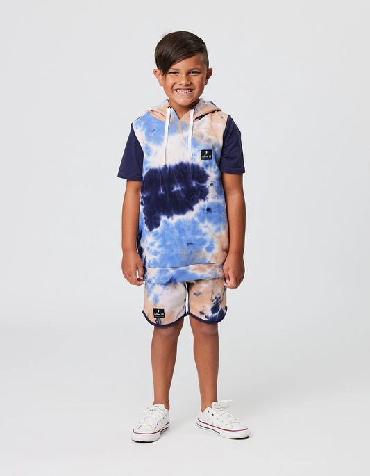 RADICOOL DUDE GALAXY TIE DYE SLEEVELESS HOOD