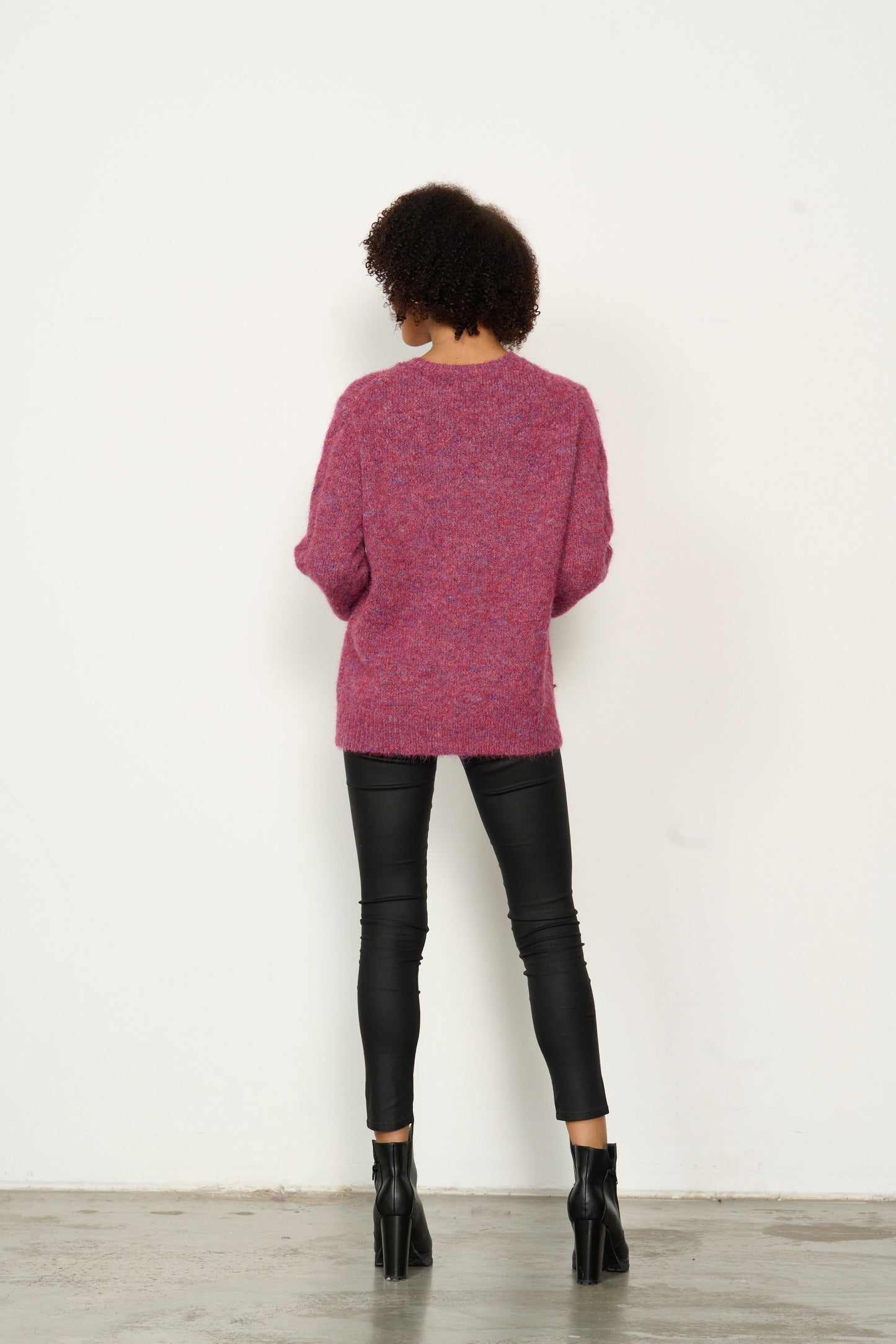 CAJU WOOL BLEND KNIT IN BERRY