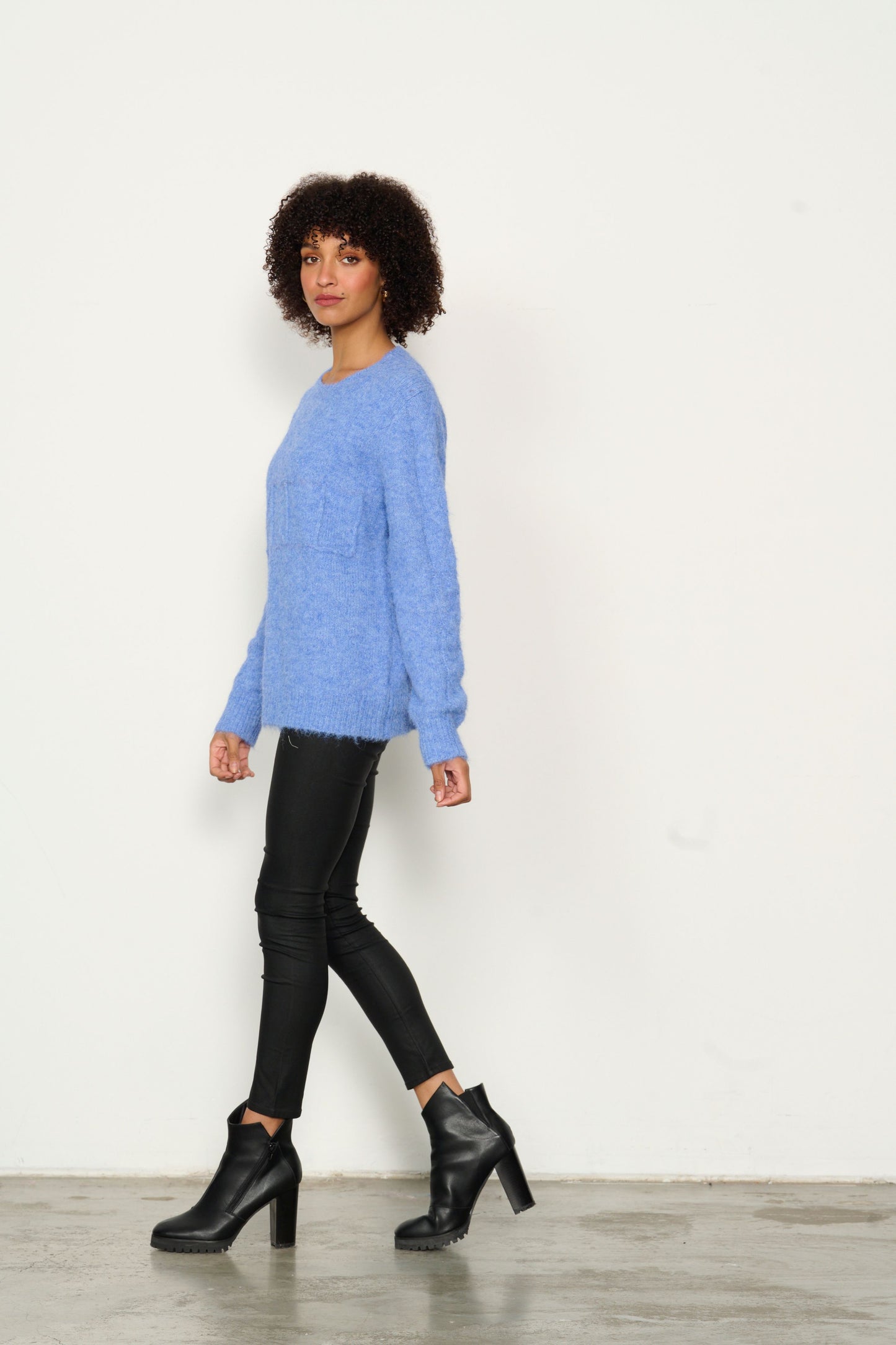 CAJU WOOL BLEND KNIT IN BLUE