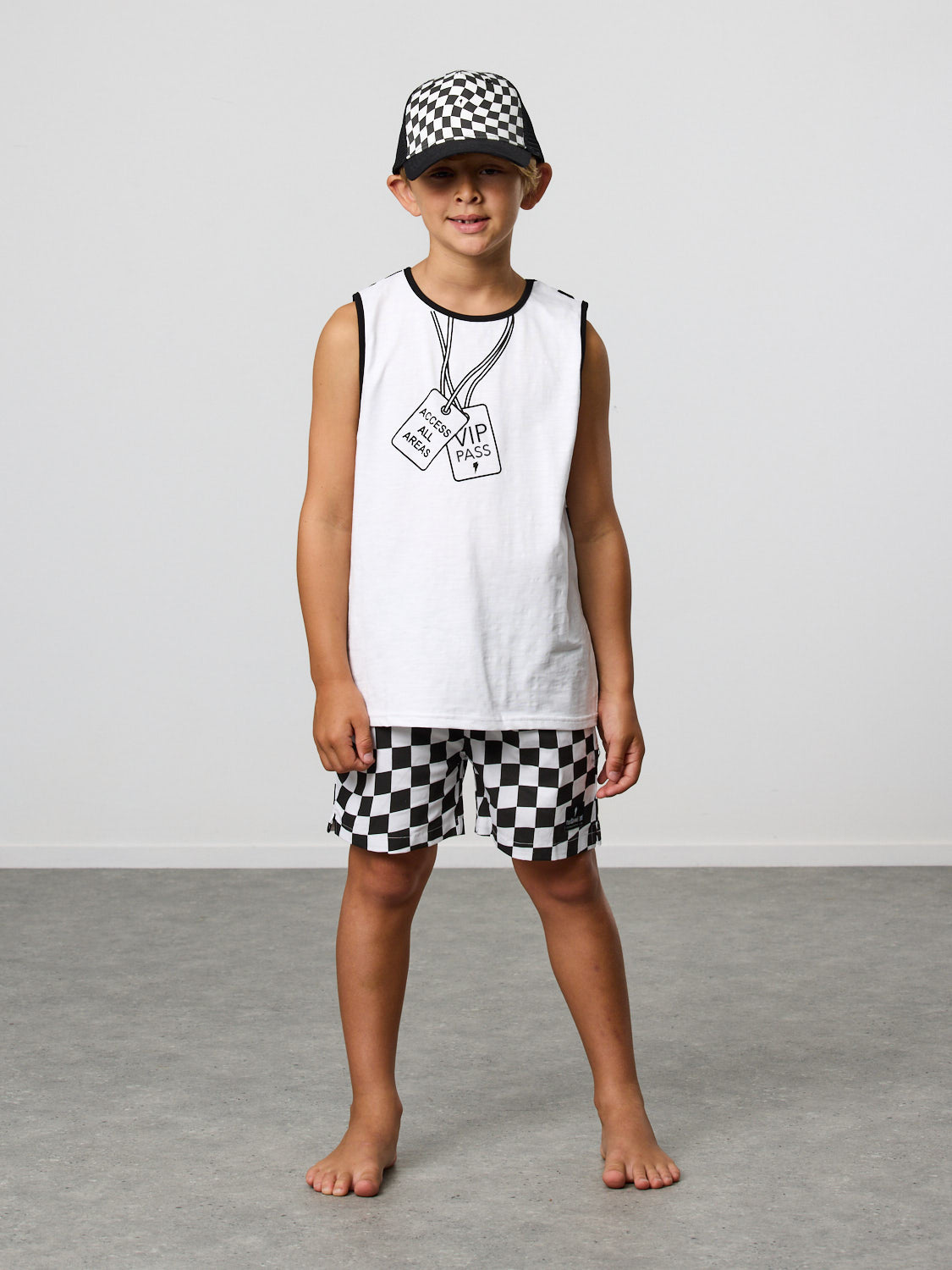 RADICOOL DUDE TWISTED CHECKERBOARD DRILL SHORTS